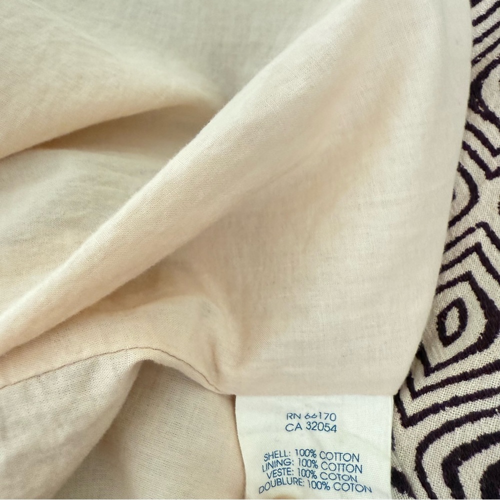 Edmé & Esyllte Anthropologie Strapless Maxi Dress Sz 12 Brown Cream Boho Cotton - Picture 12 of 14